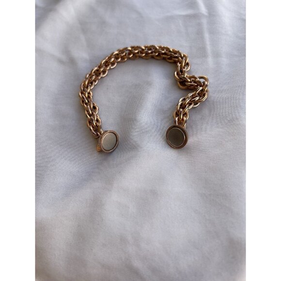 Vintage Milor Italy Bronze Link Magnetic Close Bracelet Women’s Sz 8” - Picture 8 of 10